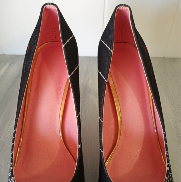 Black Widow Spider Web Goth Witch Platform High Heels Women's Size 9 - Picture 13 of 16